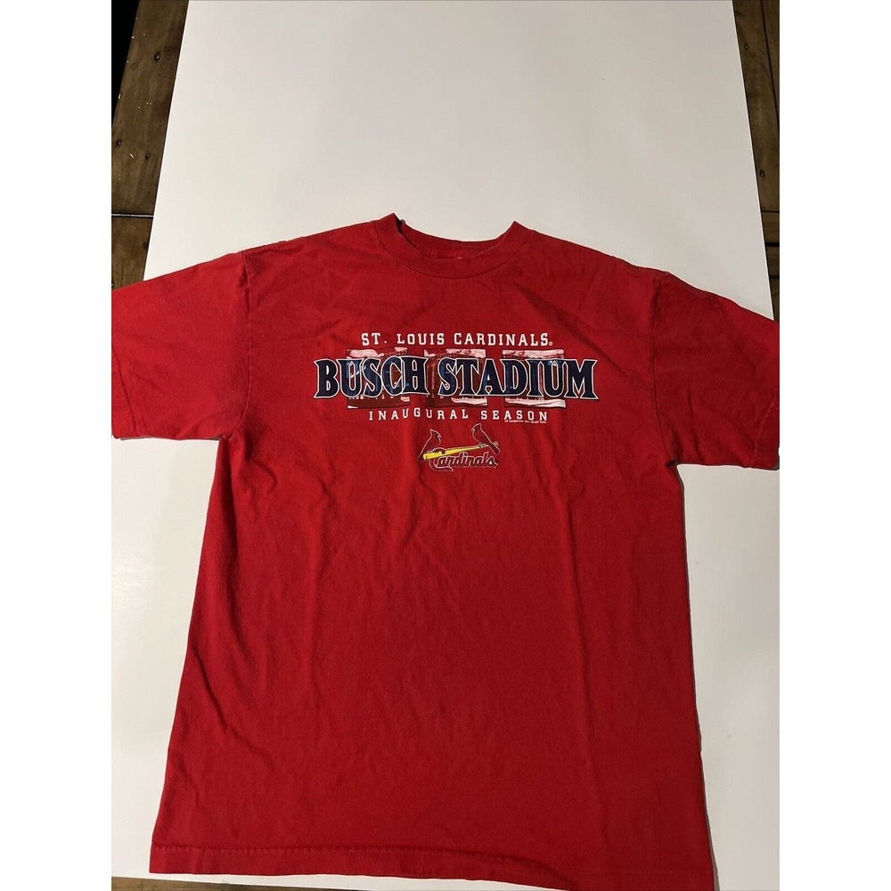 Vintage St Louis Cardinals 2006 Inaugural Season T-Shirt Busch Stadium Adult M
